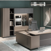 Beckett-B Executive Office Wooden Storage Cabinet Bookcase